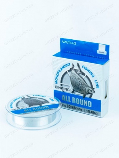 Леска Nautilus All round 0,28мм, 10.6кг, 100м 