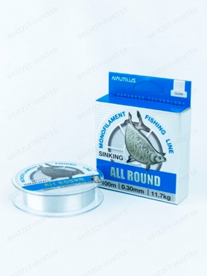 Леска Nautilus All round 0,30мм, 11.7кг, 100м