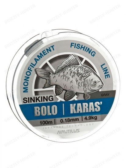 Леска Nautilus Bolo карась 0,18мм, 4.9кг, 100м 