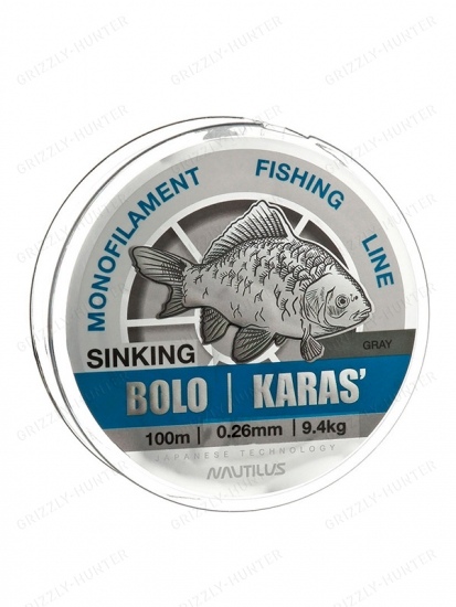 Леска Nautilus Bolo карась 0,26мм, 9.4кг, 100м