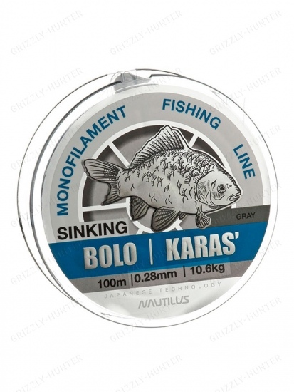 Леска Nautilus Bolo карась 0,28мм, 10.6кг, 100м 