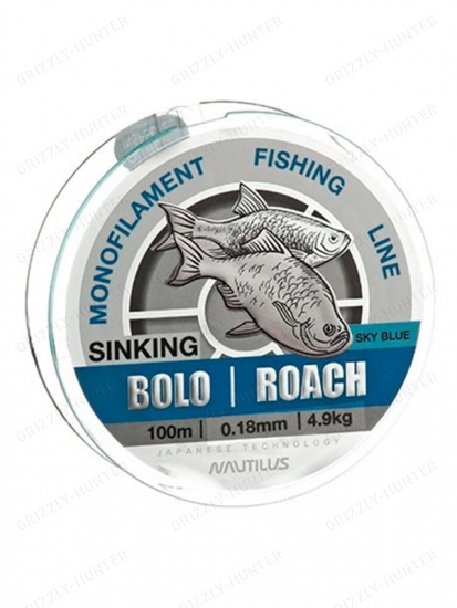 Леска Nautilus Bolo плотва 0,18мм, 4.9кг, 100м
