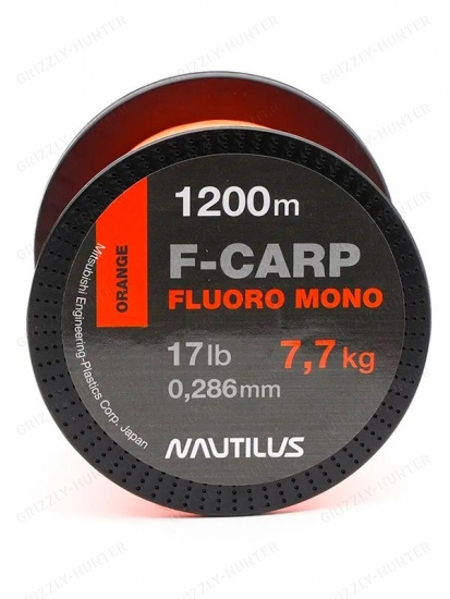 Леска Nautilus F-Carp Fluoro Mono d-0.286мм 1200м Orange