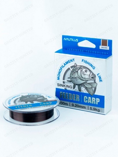 Леска Nautilus Feeder Carp 0,20мм, 5.9кг, 100м