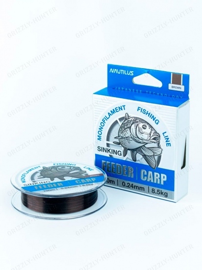 Леска Nautilus Feeder Carp 0,24мм, 8.5кг, 100м 