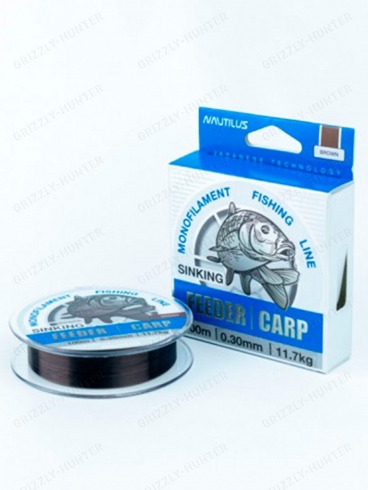 Леска Nautilus Feeder Carp 0,30мм, 11.7кг, 100м 