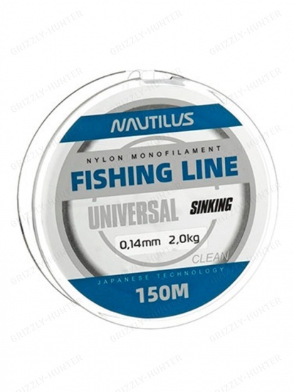 Леска универсальная Nautilus Universal 0,14мм, 2кг, 150м