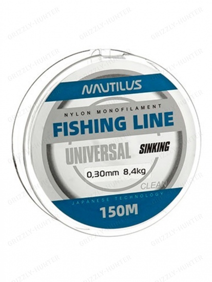 Леска универсальная Nautilus Universal 0,30мм, 8.4кг, 150м  