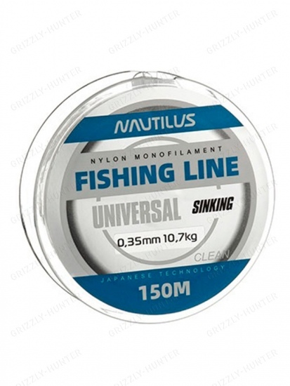 Леска универсальная Nautilus Universal 0,35мм, 10.7кг, 150м  