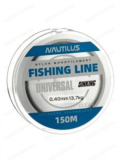 Леска универсальная Nautilus Universal 0,40мм, 13.7кг, 150м  