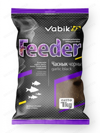 Прикормка Vabik Feeder Чеснок черный 1 kg                        