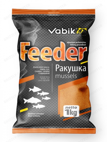 Прикормка Vabik Feeder Ракушка 1kg